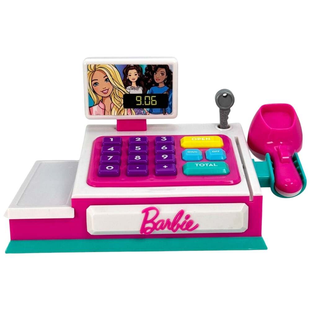 Barbie Toy Cash Register Till Barcode Scanner Credit Card Reader Sounds Play